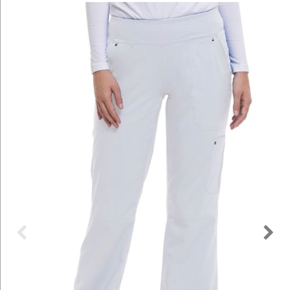 White scrub pants